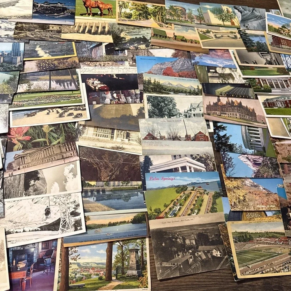 Lot of 100 Vintage Travel Postcards From All Over USA Mix Of Used And Unused